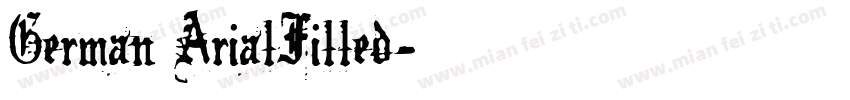 German ArialFilled字体转换